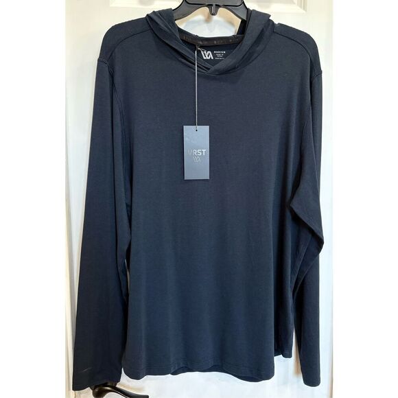 VRST - NWT - M Sz Med - Men's Essential Hoodie in Darker Ardosia (dark blue). - Picture 2 of 11